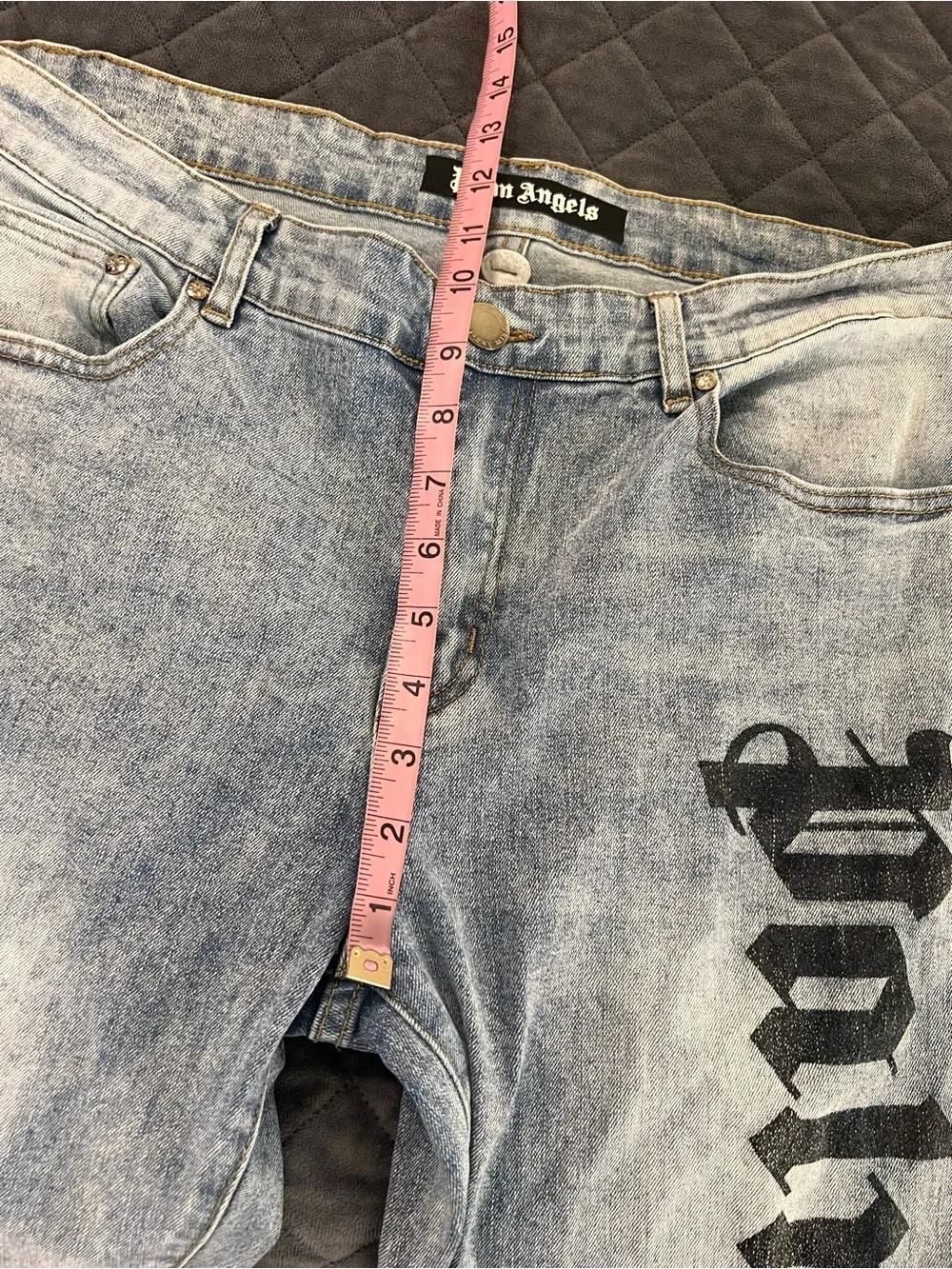 Palm Angel Jeans Men’s Size 36 Skinny Light Wash Logo Spell Out Designer